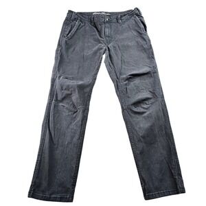Eddie Bauer Pants Mens 36x34 Black Canvas Work Outdoor Double Knee Straight Leg